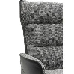 KARE Design Fauteuil Pivotant Et Repose-Pieds Ohio Salt And Pe