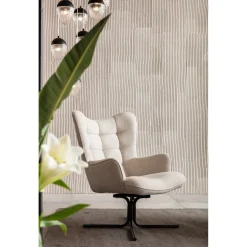 KARE Design Fauteuil Pivotant Oscar Creme