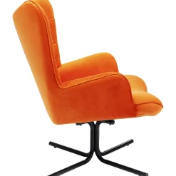 KARE Design Fauteuil Pivotant Oscar Velours Orange