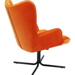 KARE Design Fauteuil Pivotant Oscar Velours Orange