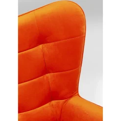 KARE Design Fauteuil Pivotant Oscar Velours Orange