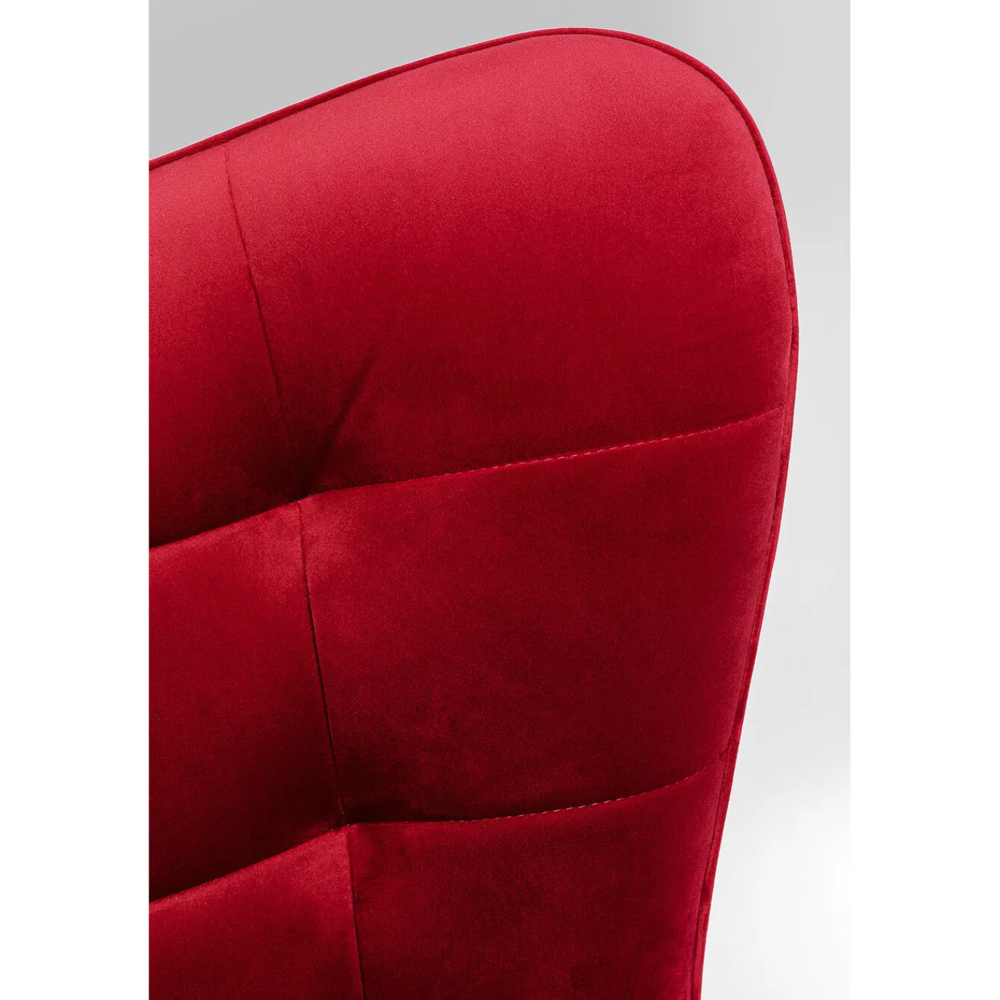 KARE Design Fauteuil Pivotant Oscar Velours Rouge