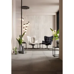 KARE Design Fauteuil Pivotant Oscar Velours Noir