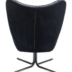 KARE Design Fauteuil Pivotant Oscar Velours Noir