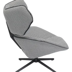 KARE Design Fauteuil Pivotant Toledo Noir-Blanc