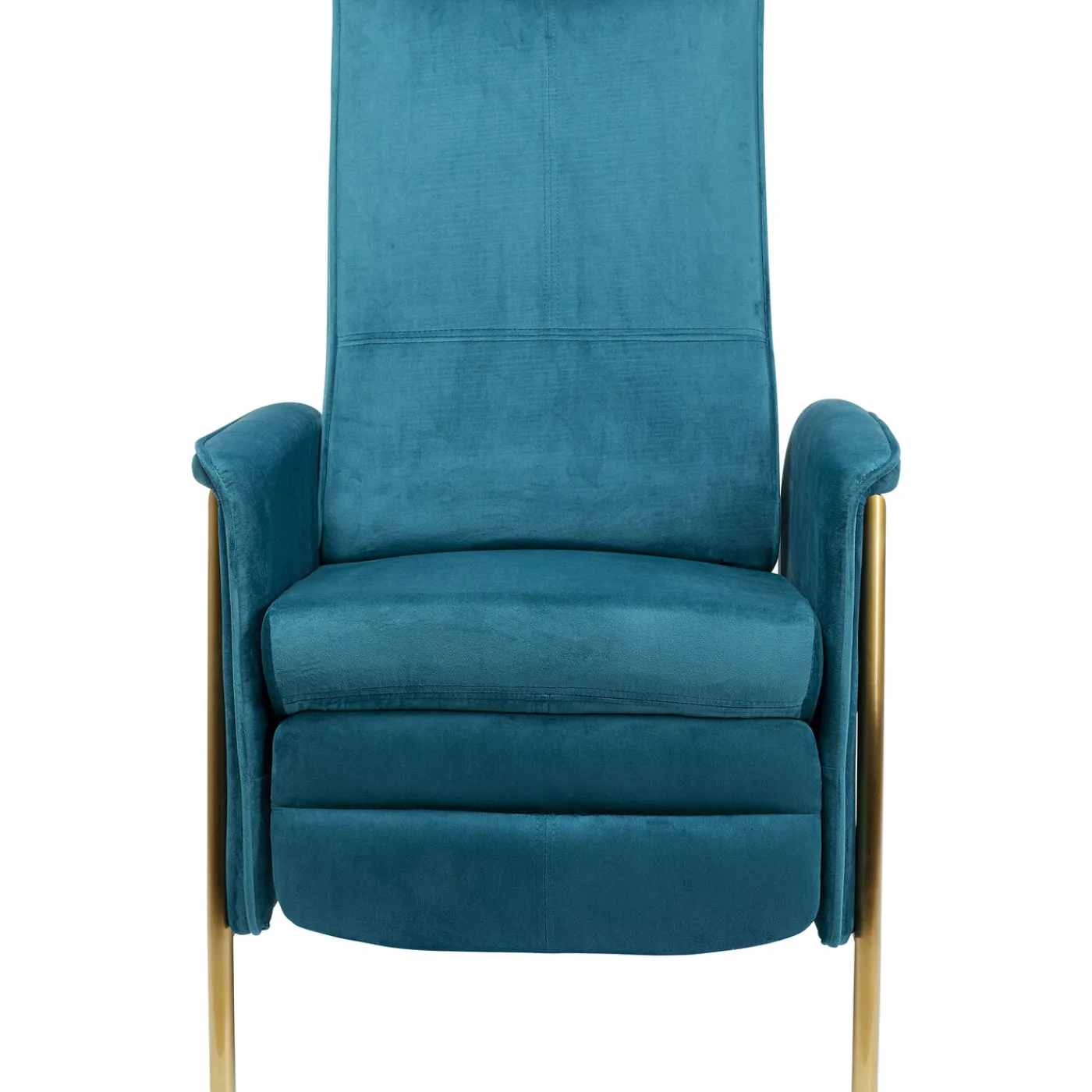 KARE Design Fauteuil Relax Lazy Velours Bleu