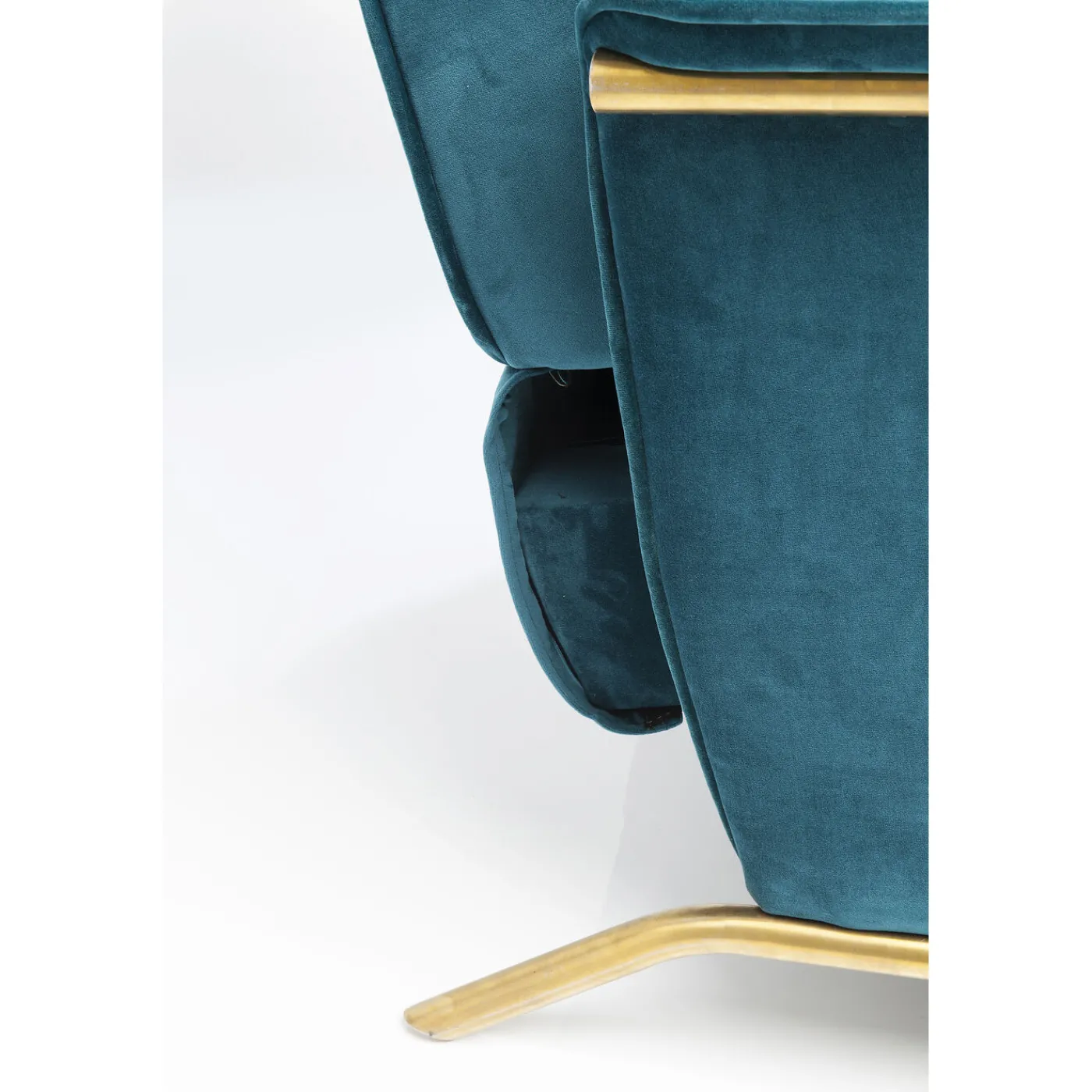 KARE Design Fauteuil Relax Lazy Velours Bleu
