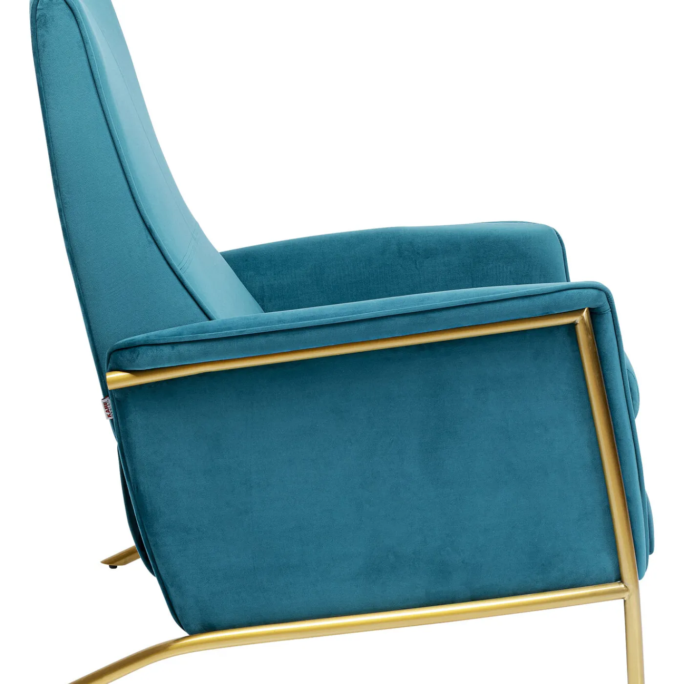KARE Design Fauteuil Relax Lazy Velours Bleu