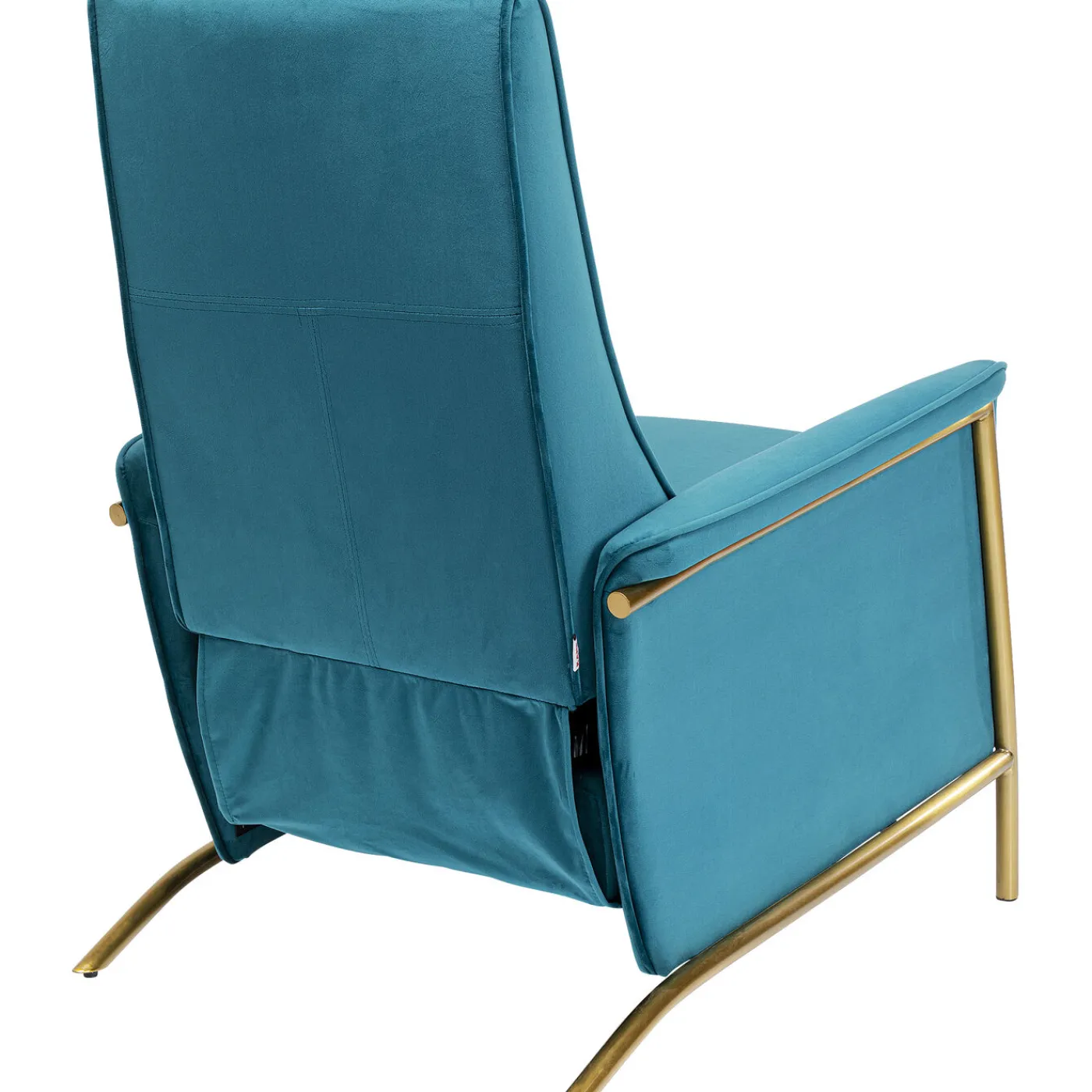 KARE Design Fauteuil Relax Lazy Velours Bleu