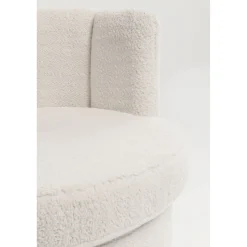 KARE Design Fauteuil Silhouette Fur Blanc
