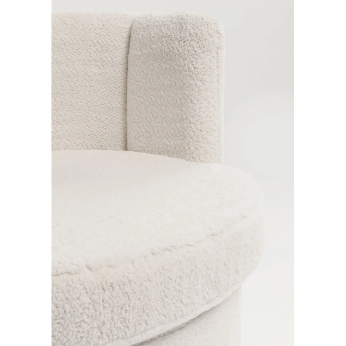 KARE Design Fauteuil Silhouette Fur Blanc