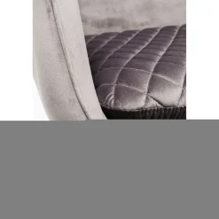 KARE Design Fauteuil Tudor Velvet Gris-Argente