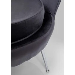 KARE Design Fauteuil Water Lily Chrome Gris