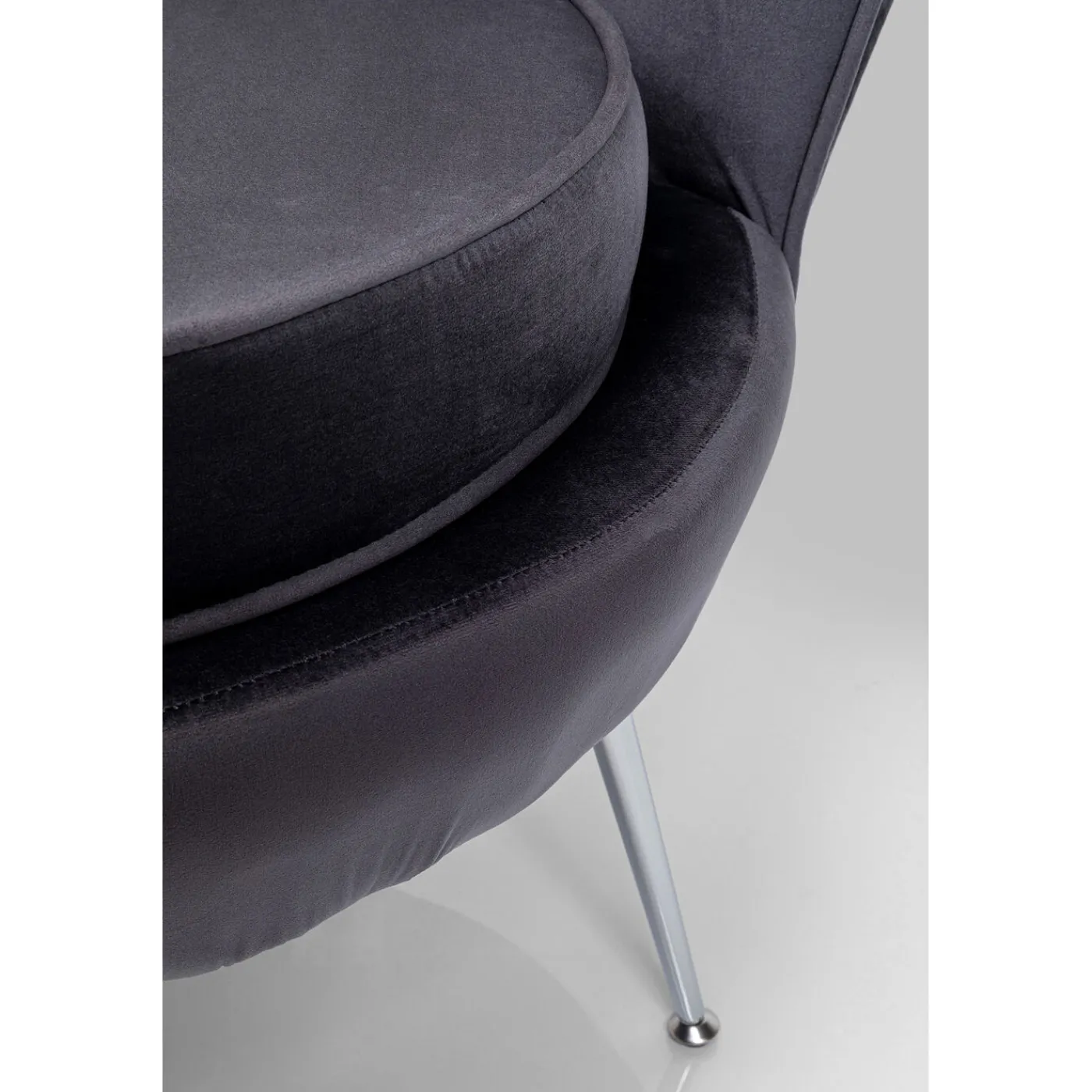 KARE Design Fauteuil Water Lily Chrome Gris