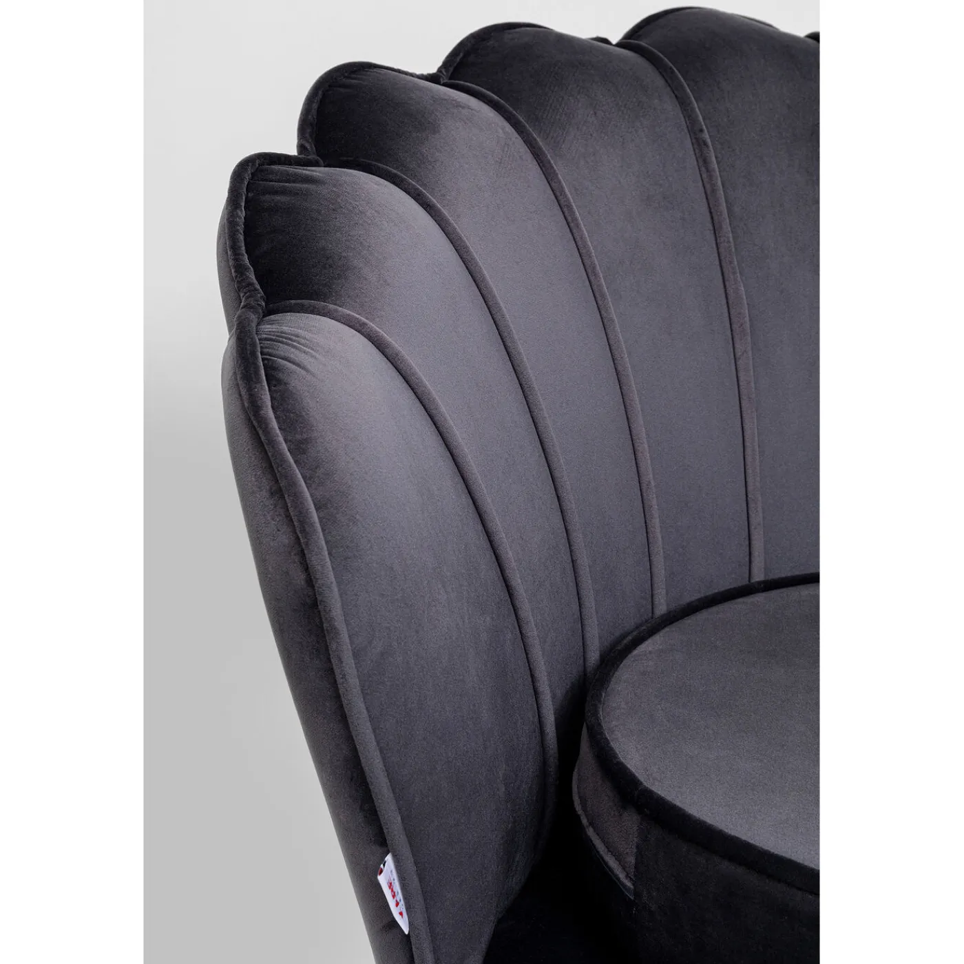 KARE Design Fauteuil Water Lily Chrome Gris