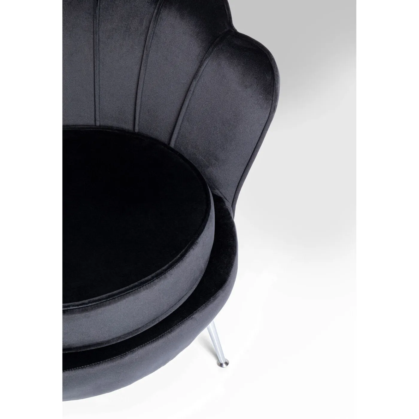KARE Design Fauteuil Water Lily Chrome Noir