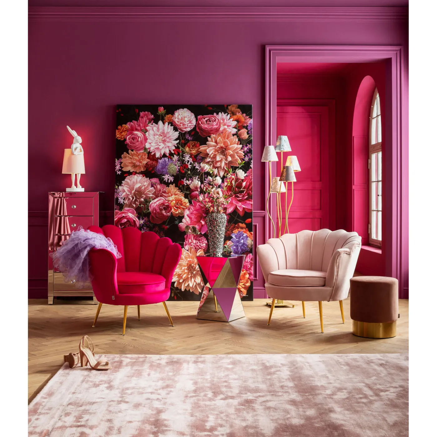 KARE Design Fauteuil Water Lily Gold Rose