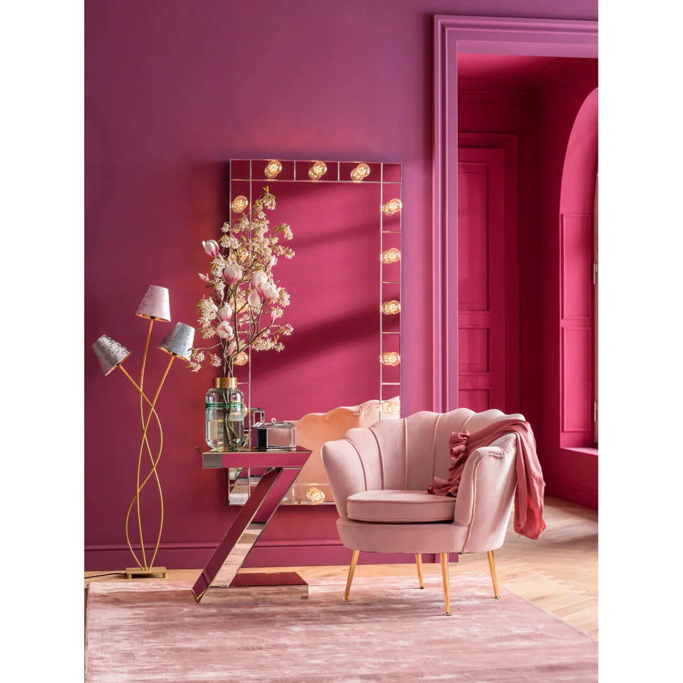 KARE Design Fauteuil Water Lily Gold Rose