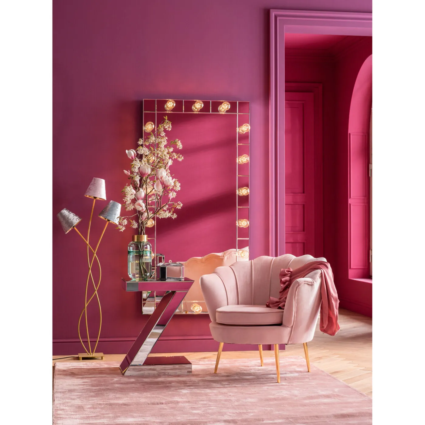 KARE Design Fauteuil Water Lily Gold Rose