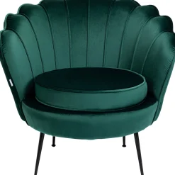 KARE Design Fauteuil Water Lily Noir Vert Fonce
