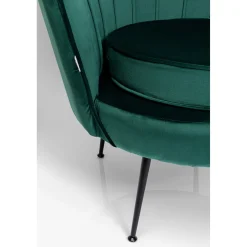 KARE Design Fauteuil Water Lily Noir Vert Fonce