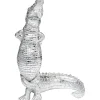KARE Design Figurine Déco Alligator Argente 39Cm