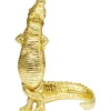 KARE Design Figurine Déco Alligator Dore 39Cm