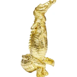 KARE Design Figurine Déco Alligator Dore 39Cm