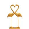 KARE Design Figurine Déco Flamingo Love Dore 63Cm