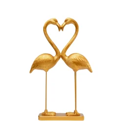 KARE Design Figurine Déco Flamingo Love Dore 63Cm
