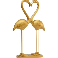 KARE Design Figurine Déco Flamingo Love Dore 63Cm