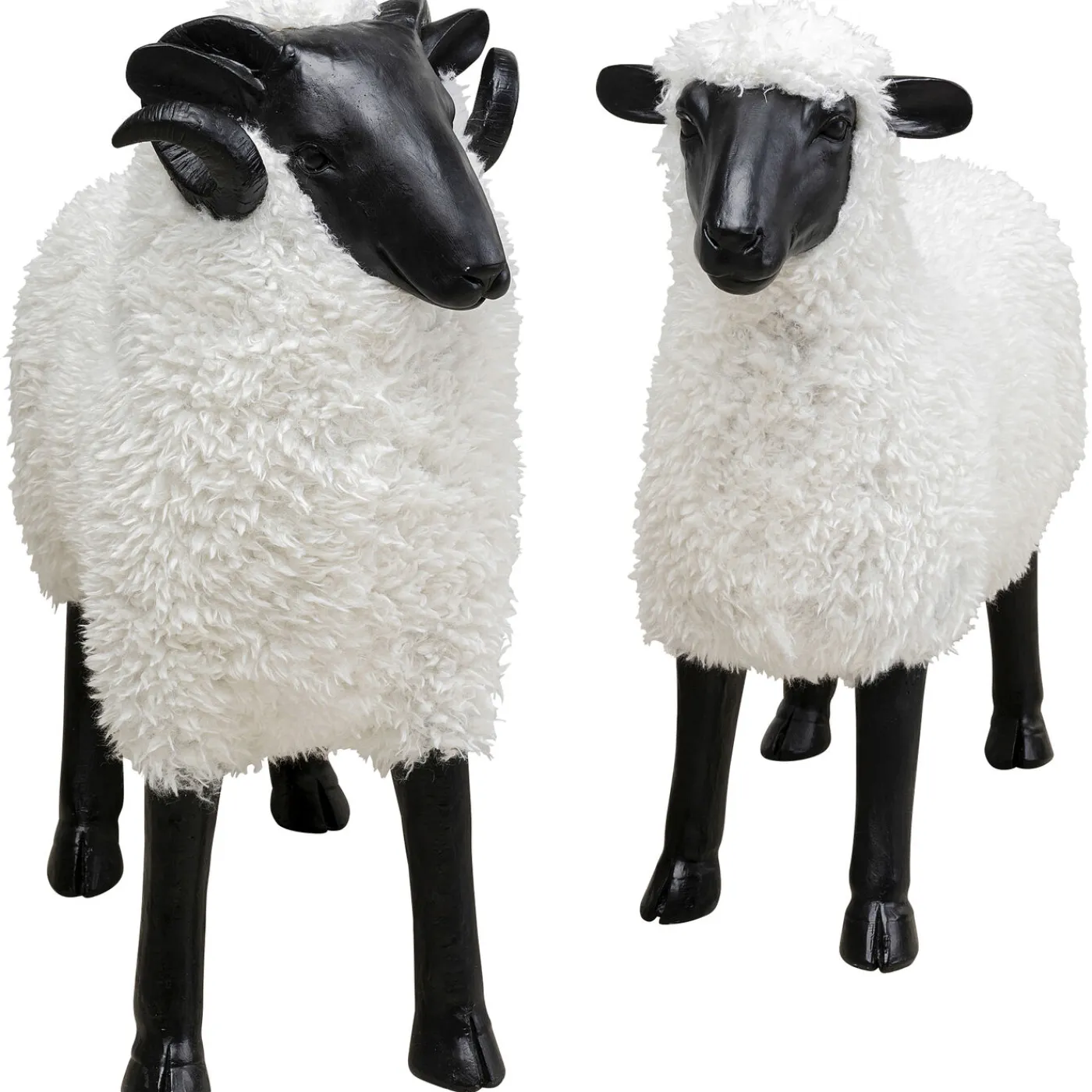 KARE Design Figurine Décorative Bathilde Ram Blanc 78Cm