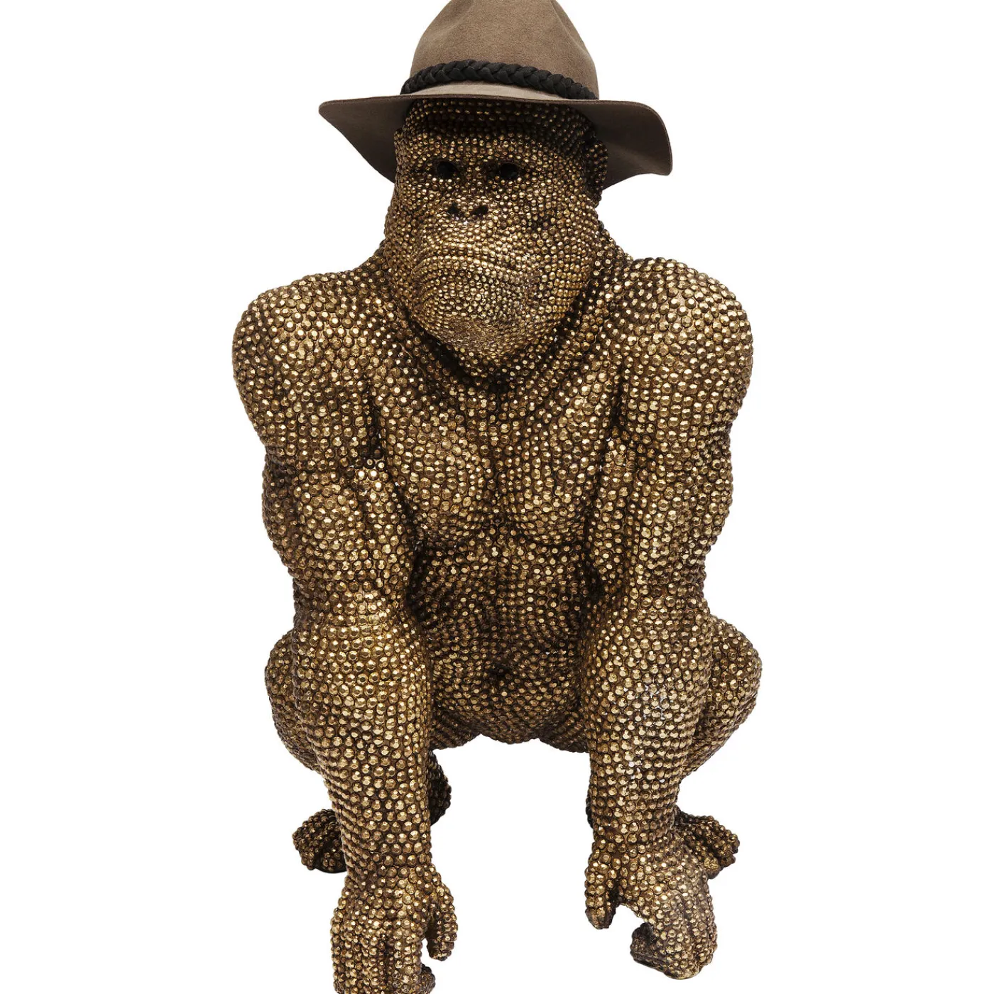 KARE Design Figurine Décorative Gorilla Dore 80Cm