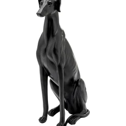 KARE Design Figurine Décorative Greyhound Bruno Noir Mat 80Cm
