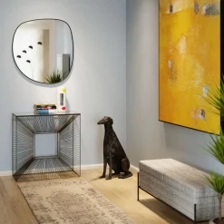 KARE Design Figurine Décorative Greyhound Bruno Noir Mat 80Cm