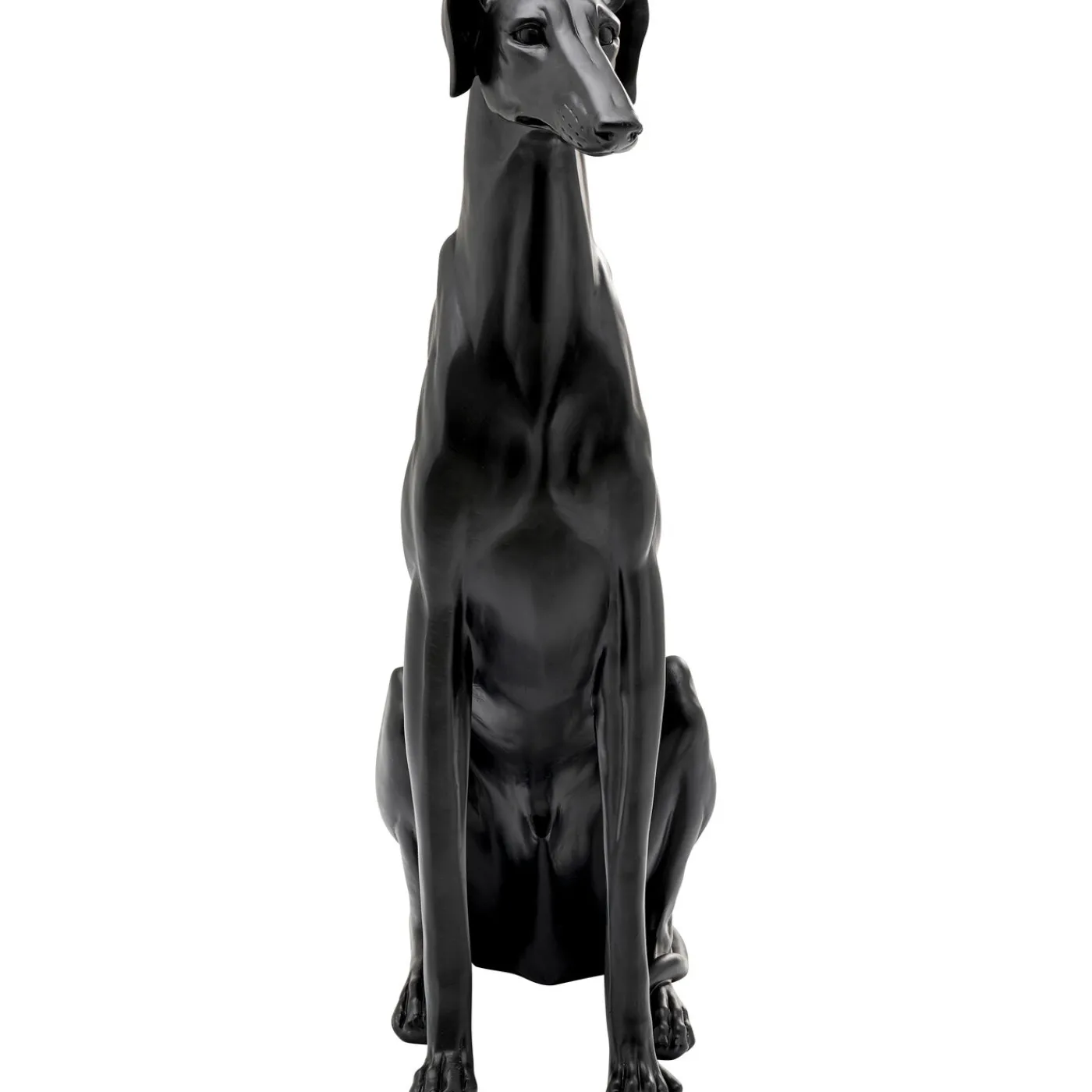 KARE Design Figurine Décorative Greyhound Bruno Noir Mat 80Cm