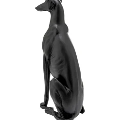 KARE Design Figurine Décorative Greyhound Bruno Noir Mat 80Cm