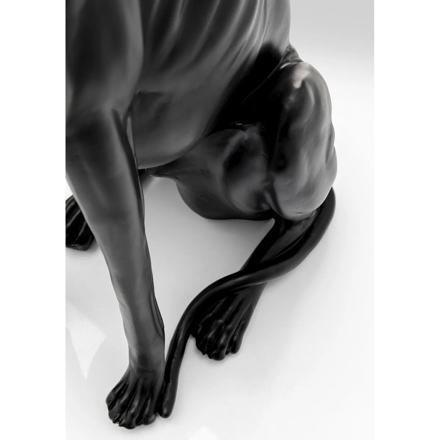 KARE Design Figurine Décorative Greyhound Bruno Noir Mat 80Cm