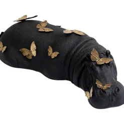 KARE Design Figurine Décorative Hippo Butterflies 35Cm