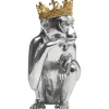 KARE Design Figurine Décorative King Lui Argente 35Cm