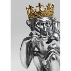 KARE Design Figurine Décorative King Lui Argente 35Cm