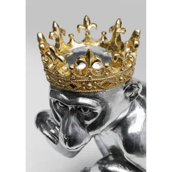KARE Design Figurine Décorative King Lui Argente 35Cm