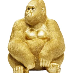 KARE Design Figurine Décorative Monkey Gorilla Side Dore 76Cm