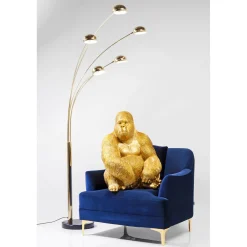 KARE Design Figurine Décorative Monkey Gorilla Side Dore 76Cm
