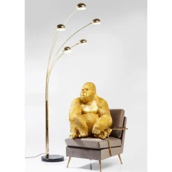 KARE Design Figurine Décorative Monkey Gorilla Side Dore 76Cm