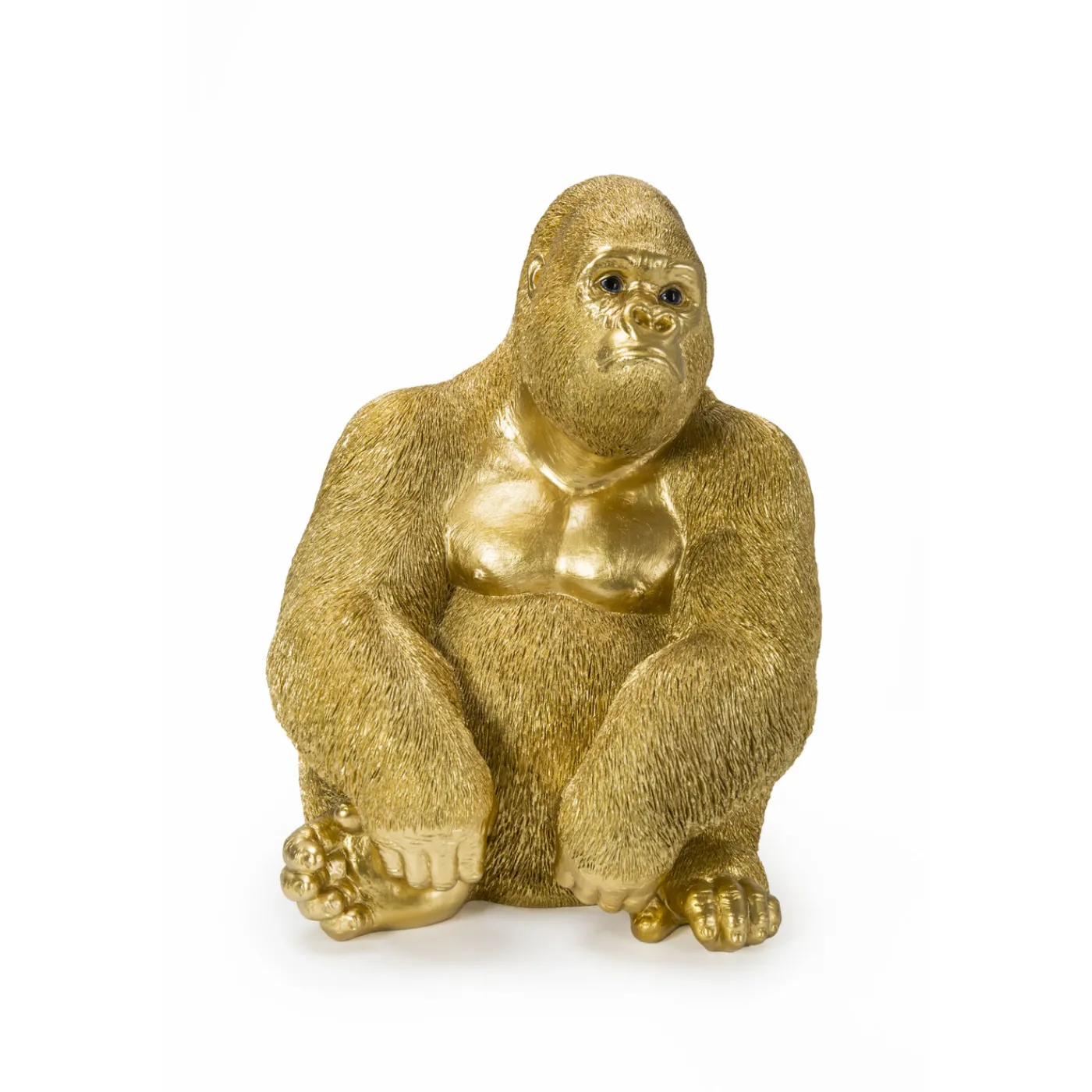KARE Design Figurine Décorative Monkey Gorilla Side Dore 39Cm