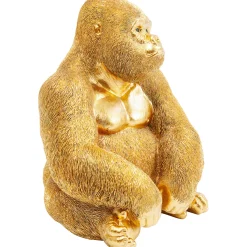KARE Design Figurine Décorative Monkey Gorilla Side Dore 39Cm