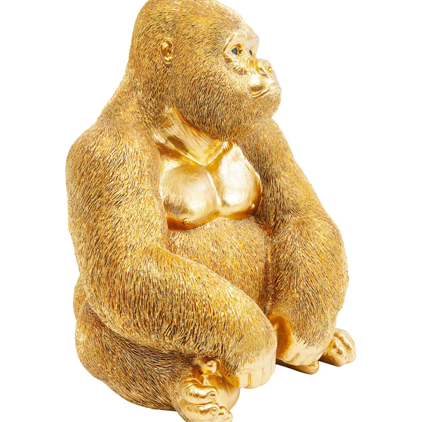KARE Design Figurine Décorative Monkey Gorilla Side Dore 39Cm
