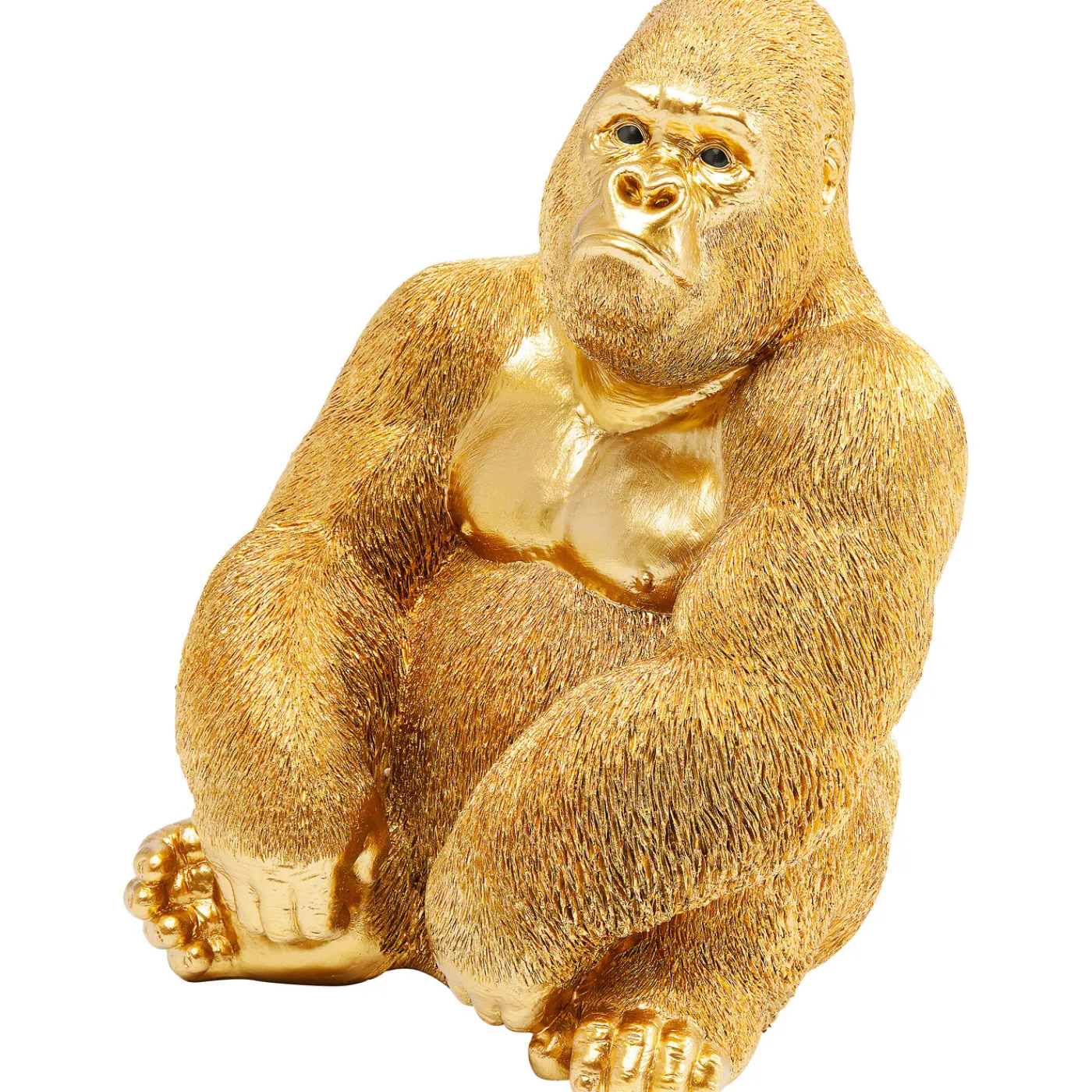 KARE Design Figurine Décorative Monkey Gorilla Side Dore 39Cm
