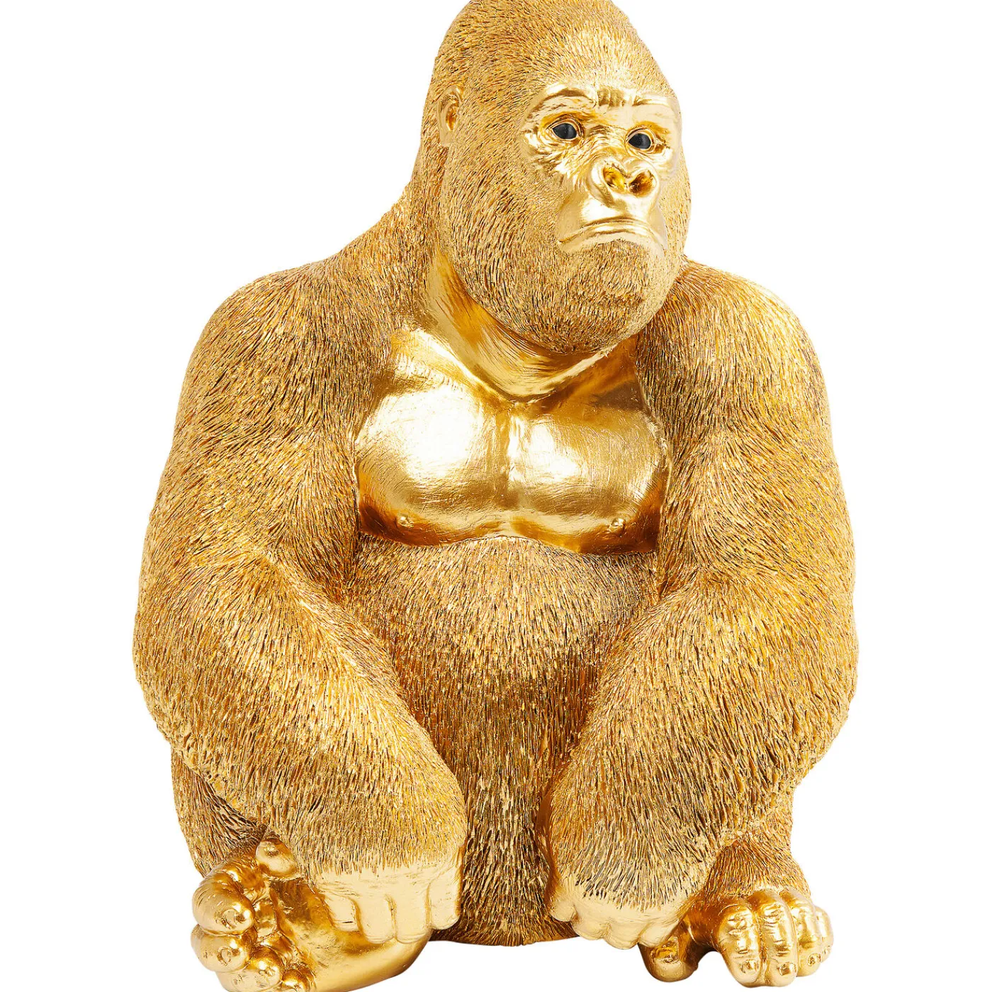 KARE Design Figurine Décorative Monkey Gorilla Side Dore 39Cm